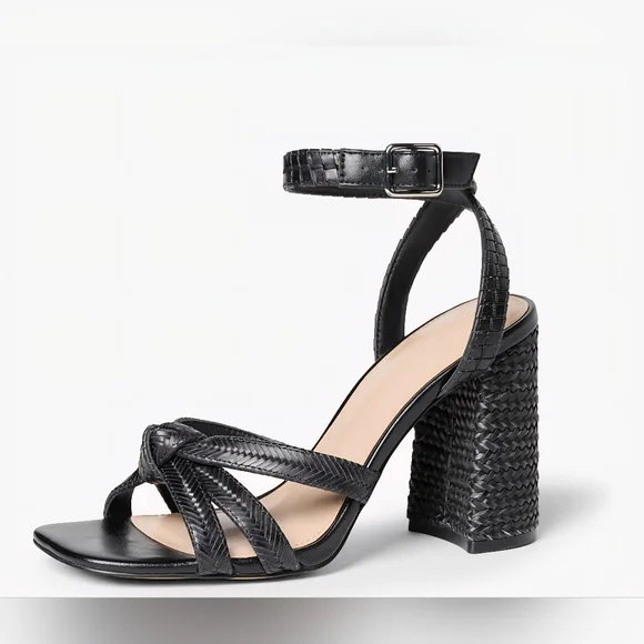 The Drop Women's Renalda Woven Chunky Heel Sandal #1211 - Picture 9 of 15